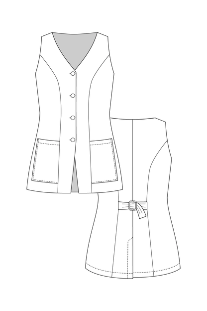 Asteri Button Down Dress & Vest Pattern - Named Clothing - Simplifi Fabric