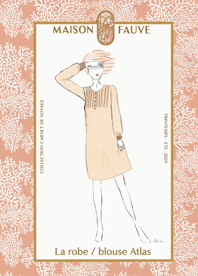 Atlas Shirt Dress Blouse Paper Sewing Pattern - Maison Fauve - Simplifi Fabric