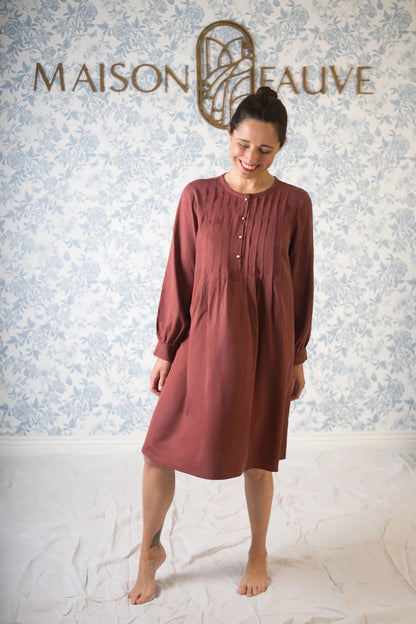Atlas Shirt Dress Blouse Paper Sewing Pattern - Maison Fauve - Simplifi Fabric