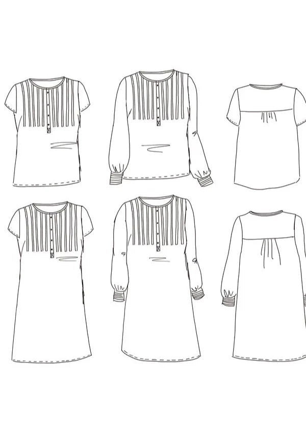 Atlas Shirt Dress Blouse Paper Sewing Pattern - Maison Fauve - Simplifi Fabric