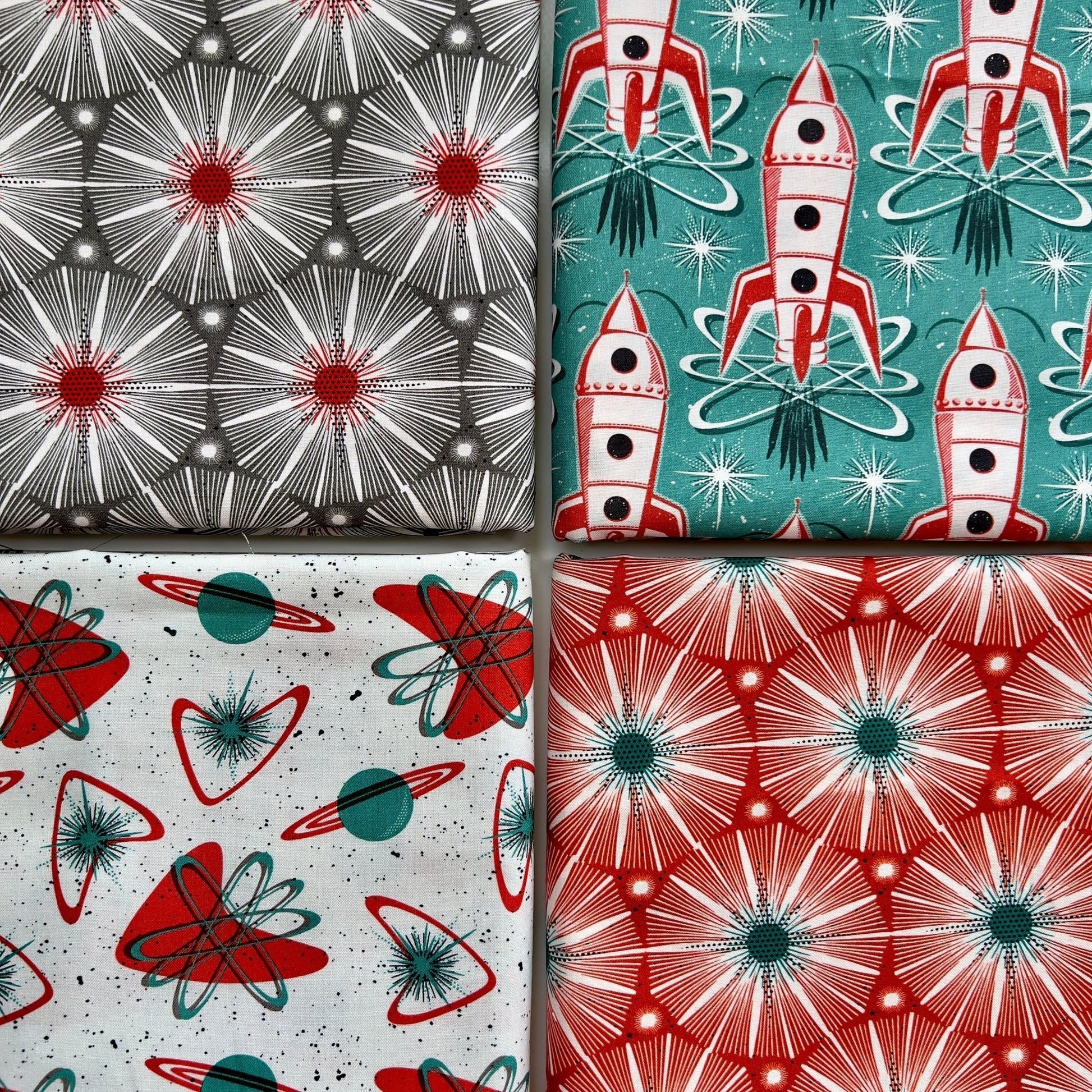 Atomic Space - Blast Off - Hang Tight Studio - Cloud 9 Fabrics - Poplin - Simplifi Fabric