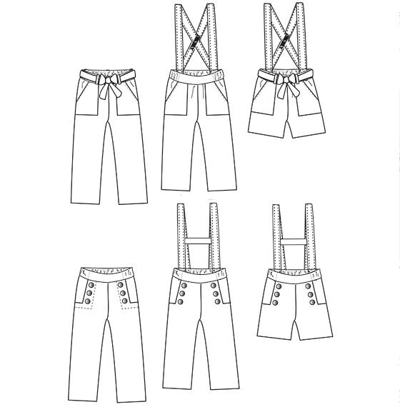 Avana Pants/Shorts Sewing Pattern - Girl 3/12Y - Ikatee - Simplifi Fabric