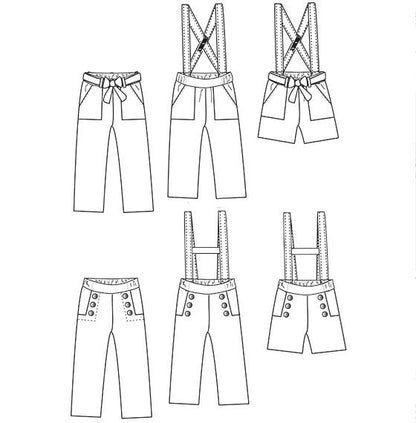 Avana Pants/Shorts Sewing Pattern - Girl 3/12Y - Ikatee - Simplifi Fabric