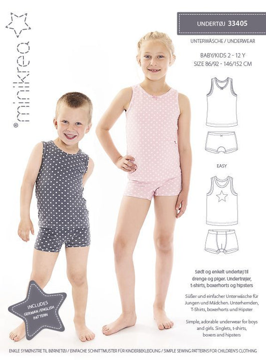 Baby / Kids Underwear - Minikrea - Pattern - 2 - 12 Years - Simplifi Fabric