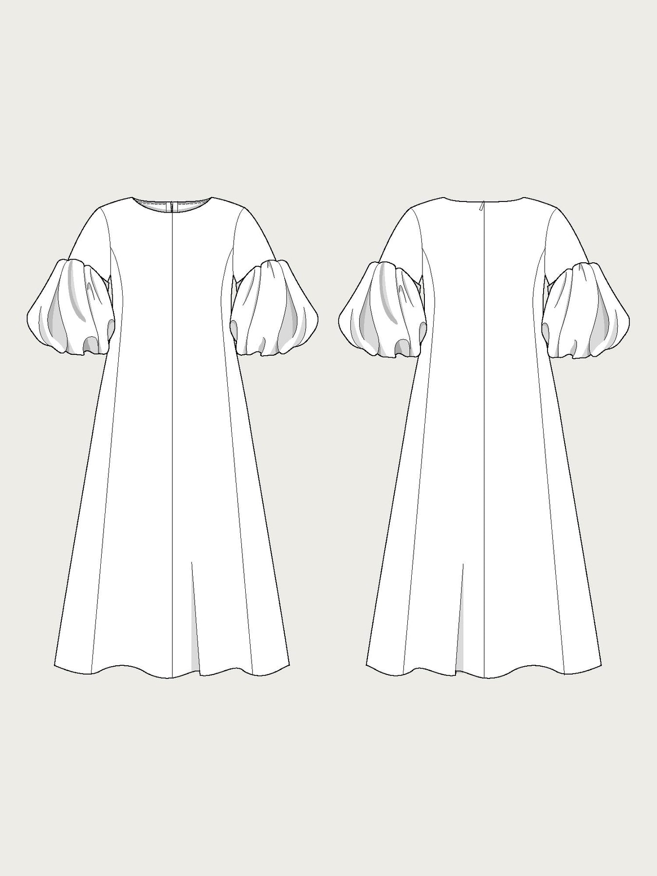 Balloon Sleeve Dress Pattern - The Assembly Line - Simplifi Fabric