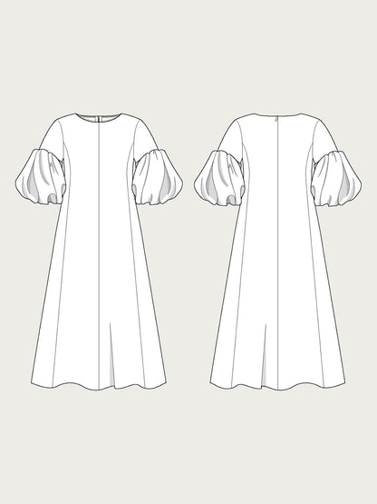 Balloon Sleeve Dress Pattern - The Assembly Line - Simplifi Fabric