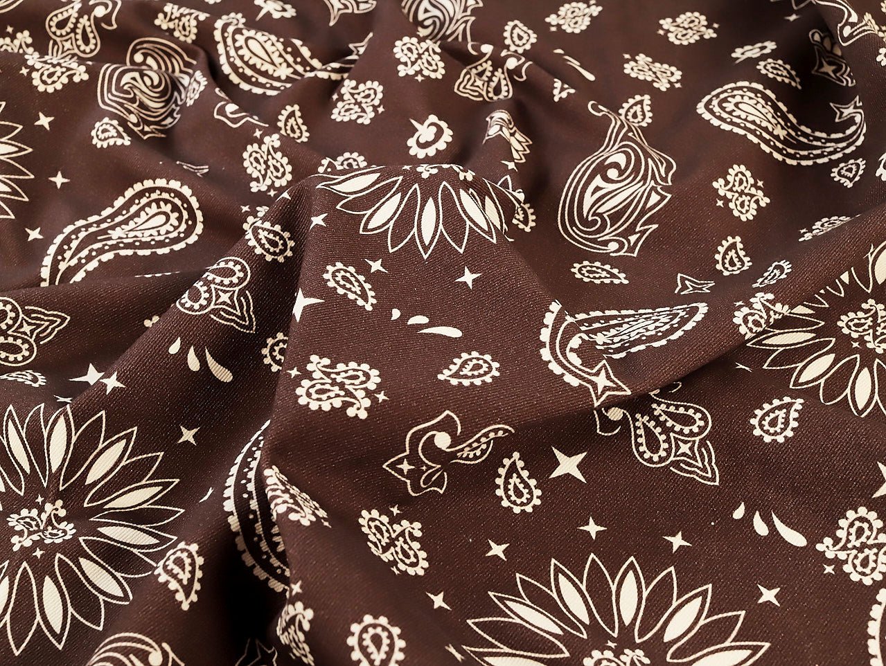 Bandana Denim - Chocolate - Oeko - Tex 100 - Fabric Godmother - Simplifi Fabric