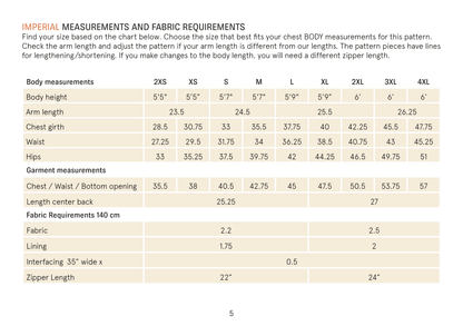 Bear Jacket Mens Paper Pattern - Wardrobe by Me - Simplifi Fabric