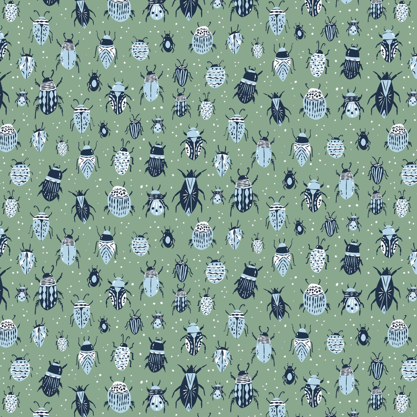 Beautiful Beetles - Camp Canine - Krissy Mast - Cloud 9 Fabrics - Poplin - Simplifi Fabric