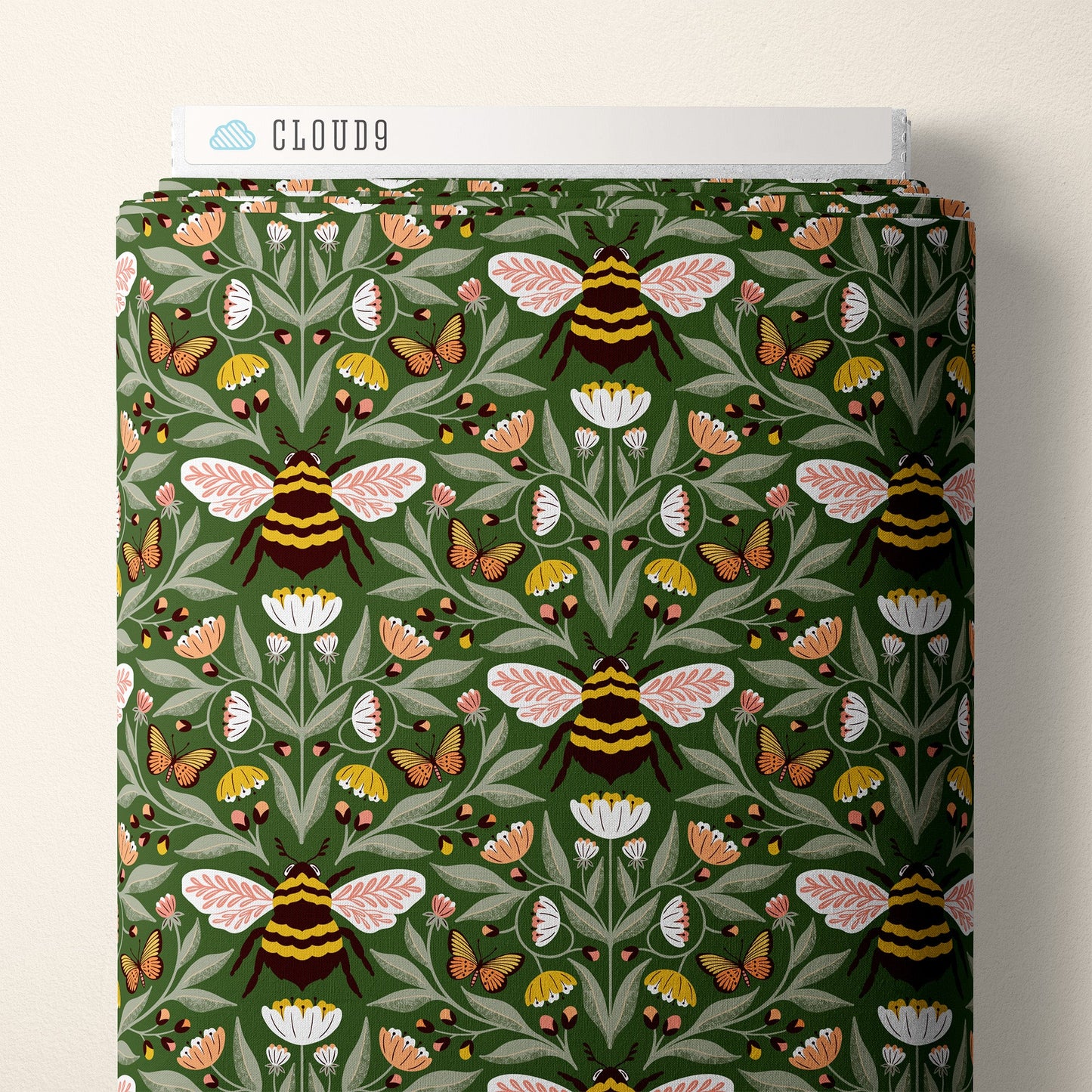 Bee - Utiful - Jade - Honey Garden - Juliana Tipton - Cloud 9 Fabrics - Poplin - Simplifi Fabric