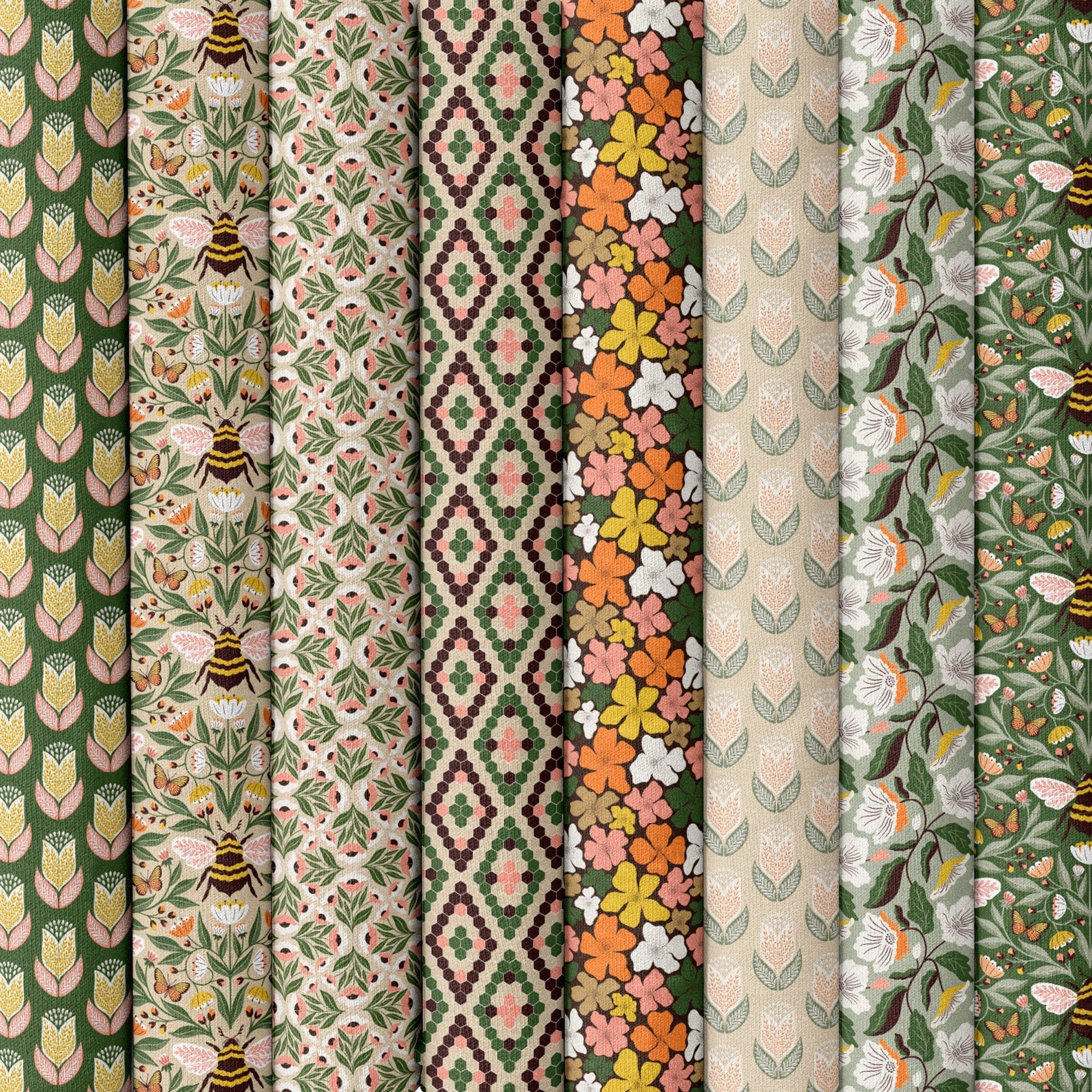 Bee - Utiful - Tan - Honey Garden - Juliana Tipton - Cloud 9 Fabrics - Poplin - Simplifi Fabric