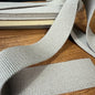 38mm Linen Blend Marble Webbing - Japanese Import - Beige (sold per meter)