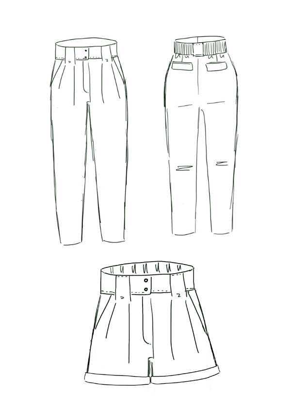 Belem Trousers Paper Sewing Pattern - Maison Fauve - Simplifi Fabric