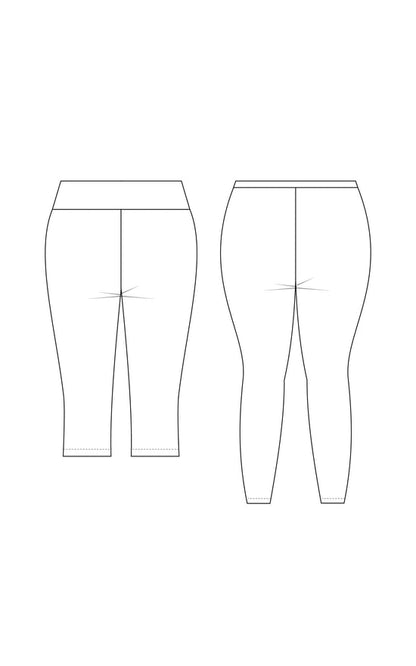 Belmont Legging & Yoga Pants Paper Pattern - Cashmerette - Simplifi Fabric