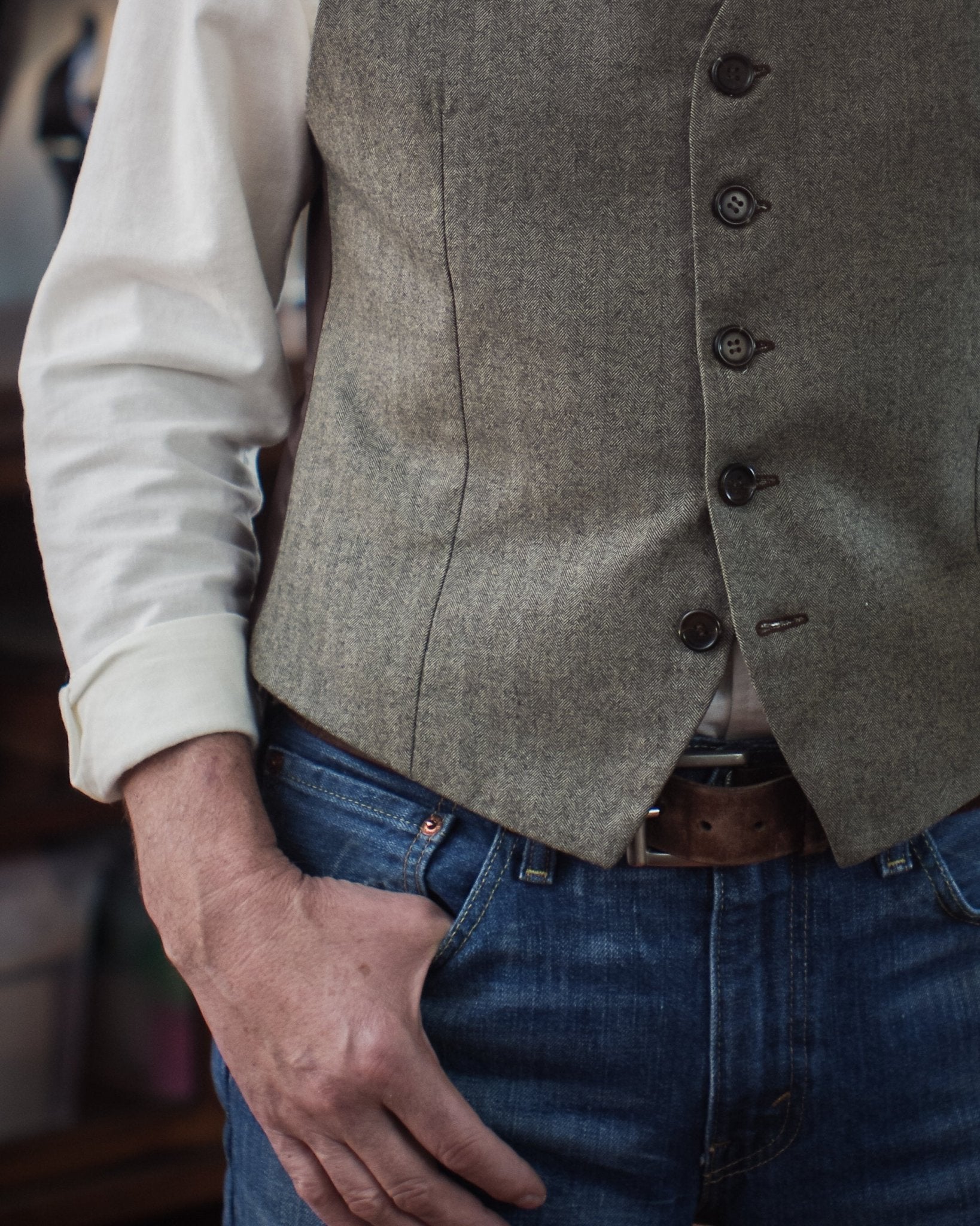 Belvedere Waistcoat Mens PDF Sewing Pattern - Thread Theory - Simplifi Fabric