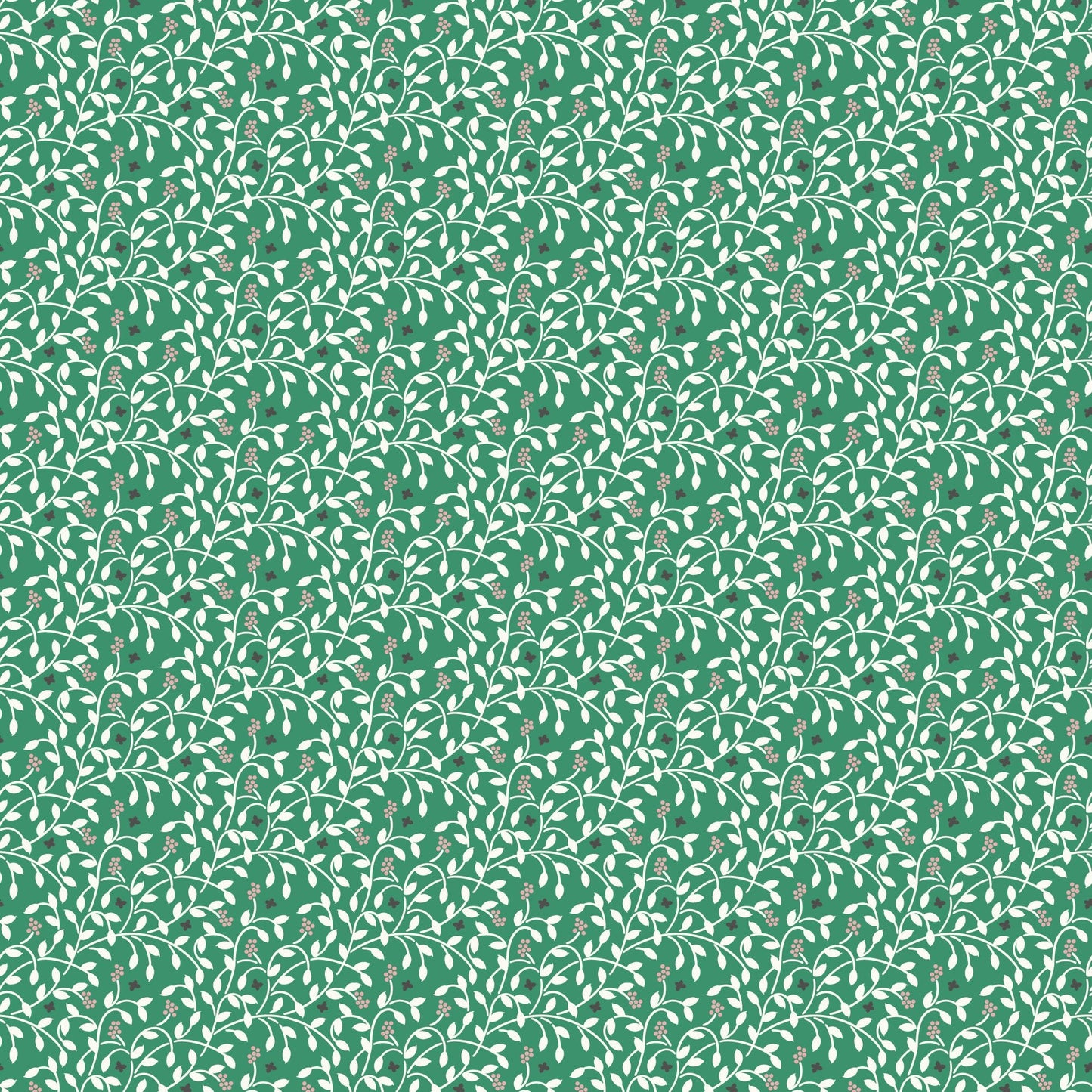 Berry Vines - Emerald - Little Bo - Kimberly Morgan - Cloud 9 Fabrics - Poplin - Simplifi Fabric