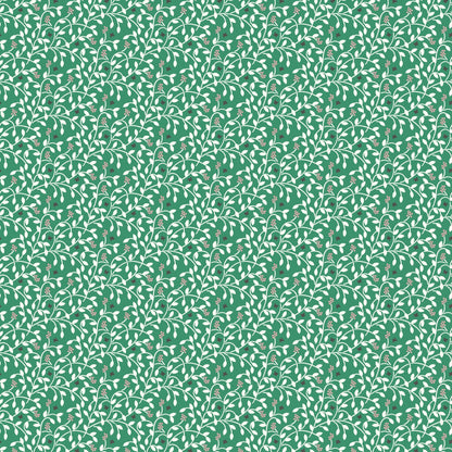 Berry Vines - Emerald - Little Bo - Kimberly Morgan - Cloud 9 Fabrics - Poplin - Simplifi Fabric