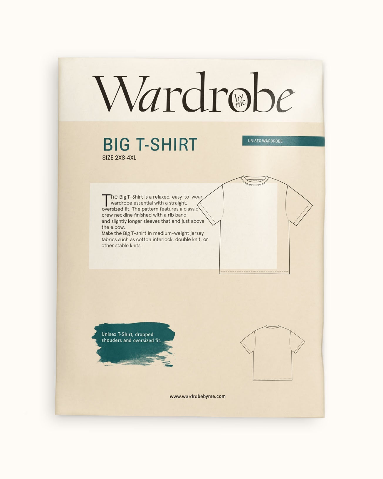 Big T-Shirt Mens Paper Pattern - Wardrobe by Me - Simplifi Fabric