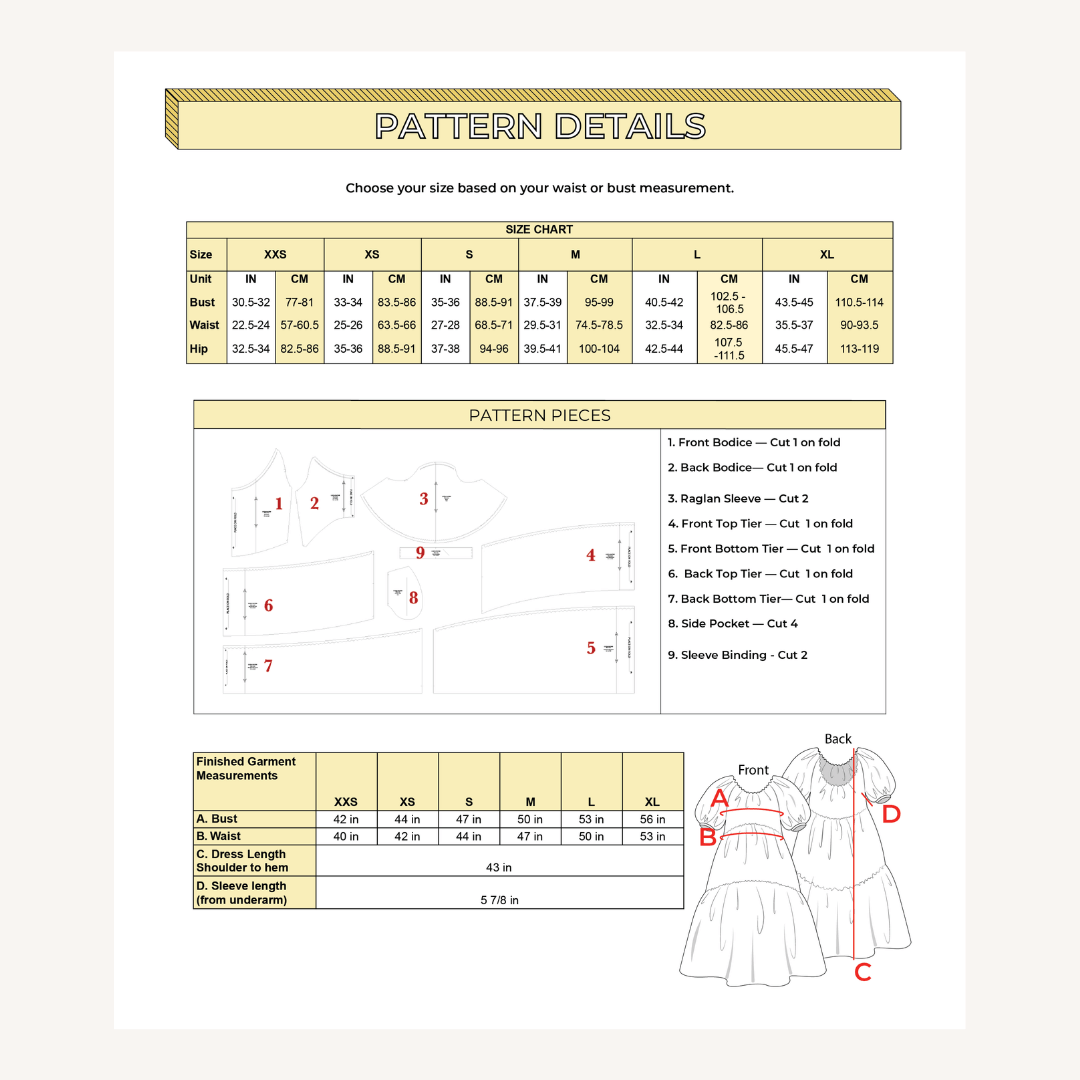 Billow Frocks PDF Pattern - Lydia Naomi - Simplifi Fabric