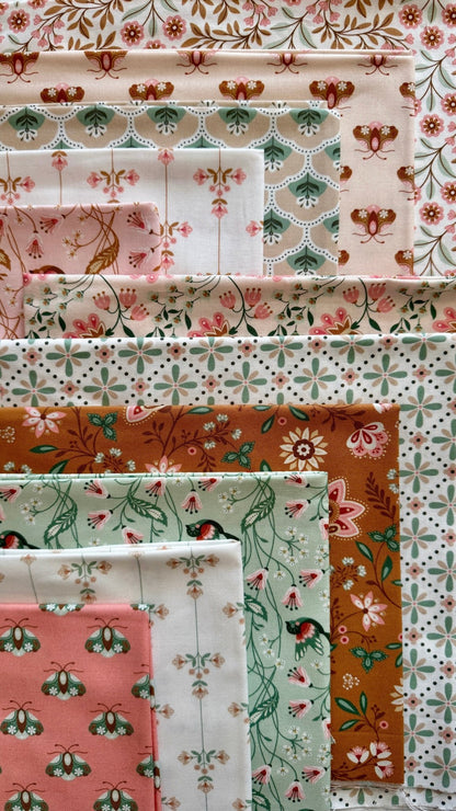 Birdie - Pink - Vintage Charm - Dots & Glory - Cloud 9 Fabrics - Poplin - Simplifi Fabric