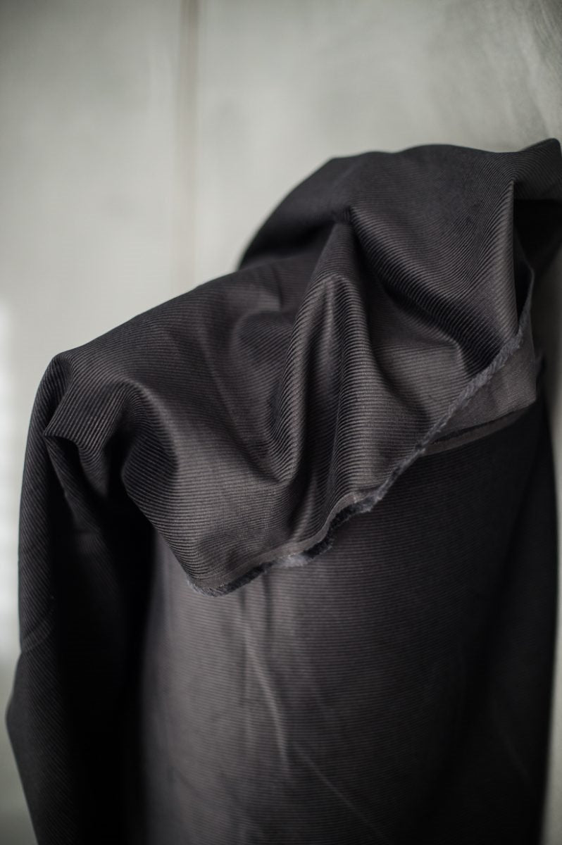 Black Cotton Corduroy 11 Wale - Merchant & Mills - Simplifi Fabric