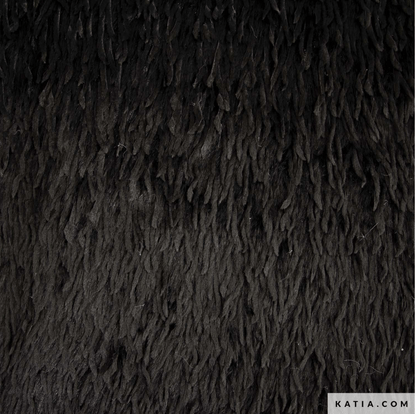 Black Feather Hair Vegan Faux Fur - Katia - Simplifi Fabric