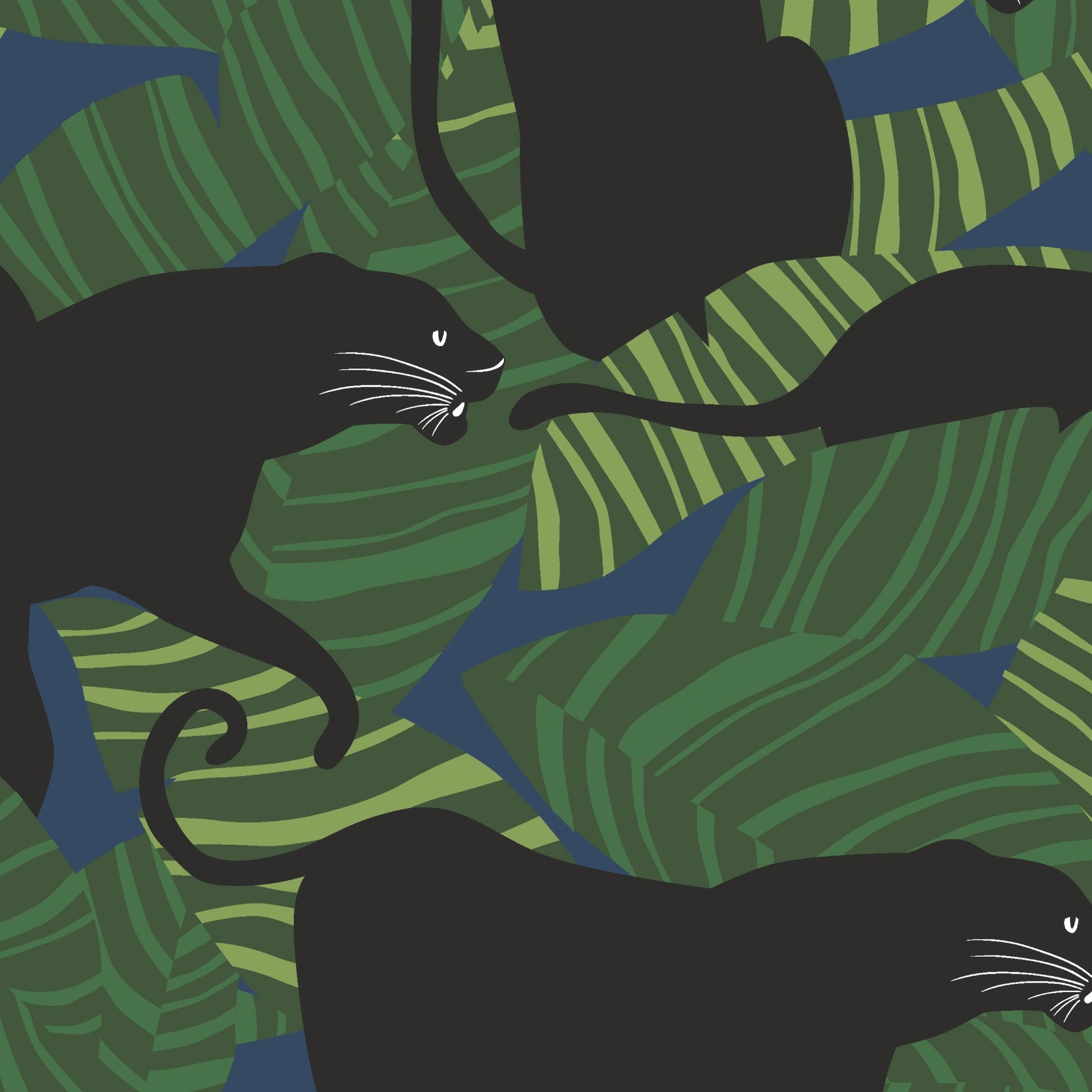 Black Panthers - Ophelia Pang - Canvas Collective - Cloud 9 Fabrics - Canvas - Simplifi Fabric