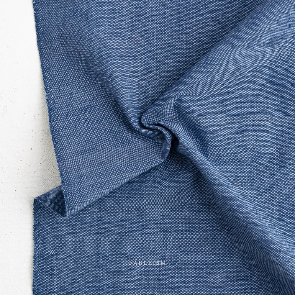 Blue Jeans - Watercolor Wovens - Fableism Supply Co. - Simplifi Fabric