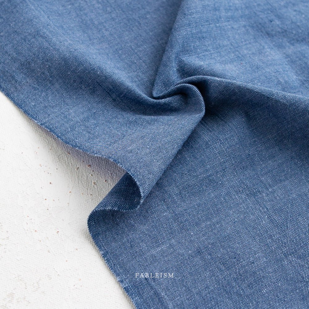 Blue Jeans - Watercolor Wovens - Fableism Supply Co. - Simplifi Fabric
