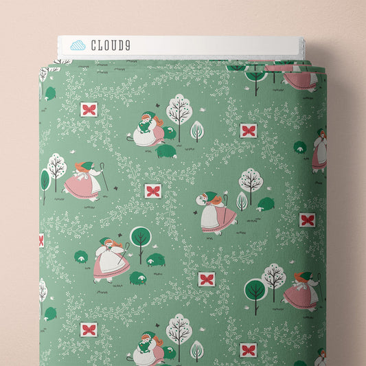 Bo Peep - Mint - Little Bo - Kimberly Morgan - Cloud 9 Fabrics - Poplin - Simplifi Fabric