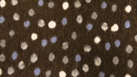 Boiled Wool - 4 - Tone Dots - European Import - Oeko - Tex® - Brown - Simplifi Fabric