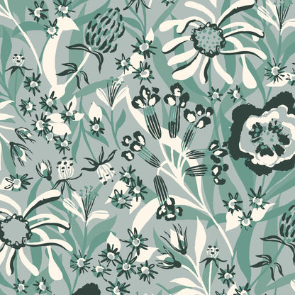 Bouquet - Blue - Kindred Comforts - Tanya Celia - Cloud 9 Fabrics - Poplin - Simplifi Fabric