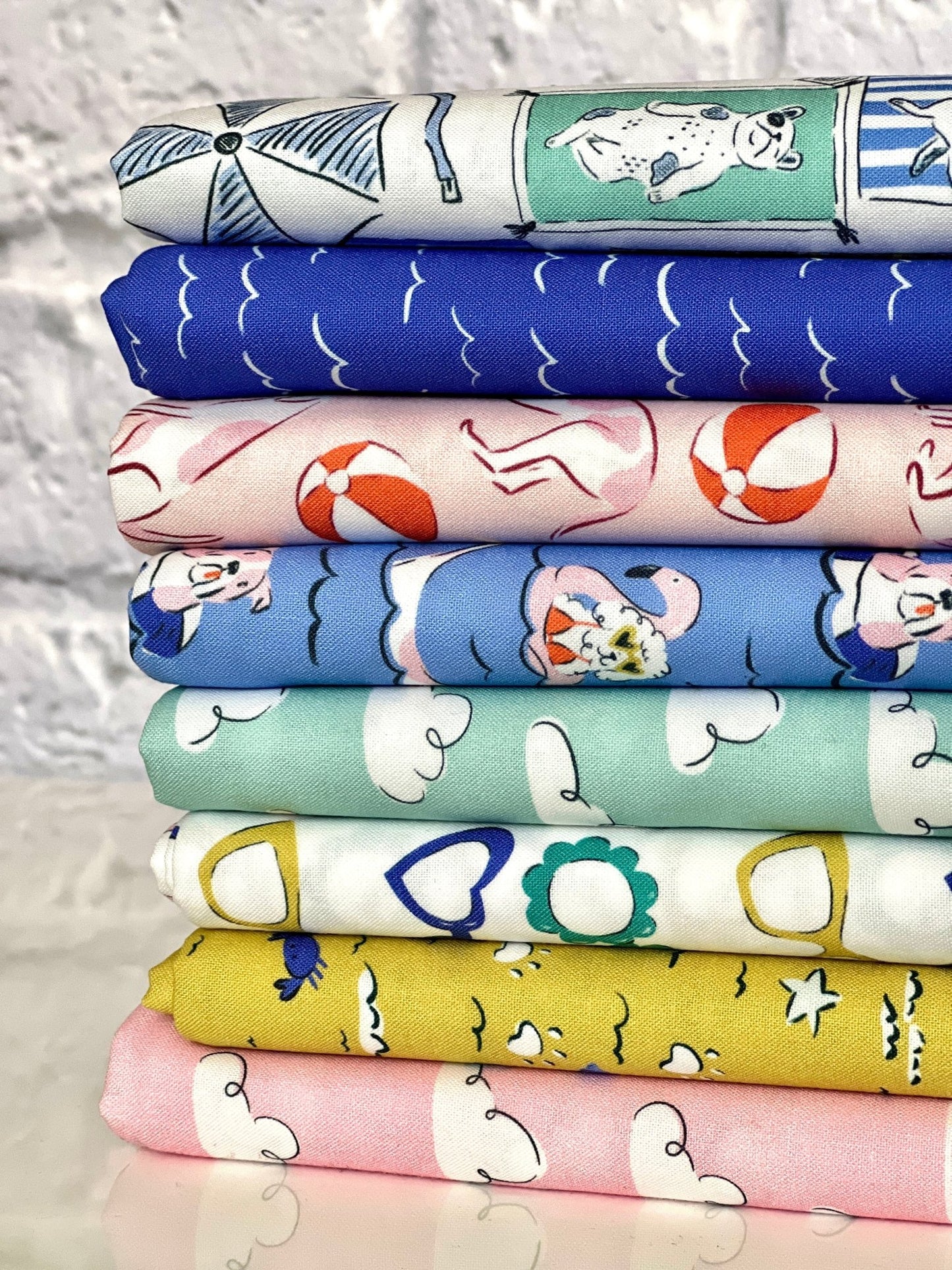 Bright And Sunnies - Dog Days Of Summer - Krissy Mast - Cloud 9 Fabrics - Poplin - Simplifi Fabric