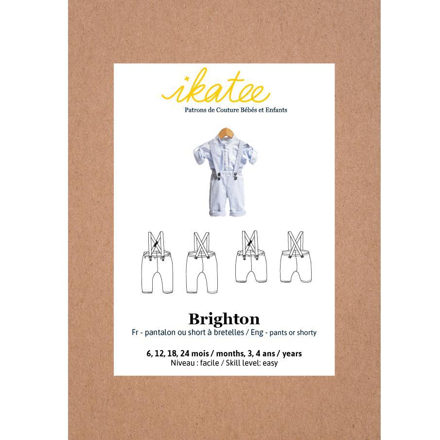 Brighton Pants/Shorty with Shoulder Straps Sewing Pattern - Baby 6m/4y - Ikatee - Simplifi Fabric