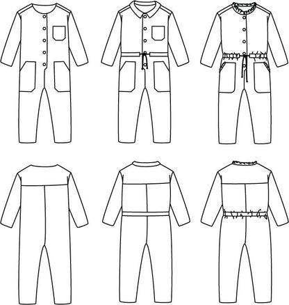 Brooklyn Jumpsuit Sewing Pattern - Kids 3/12Y - Ikatee - Simplifi Fabric