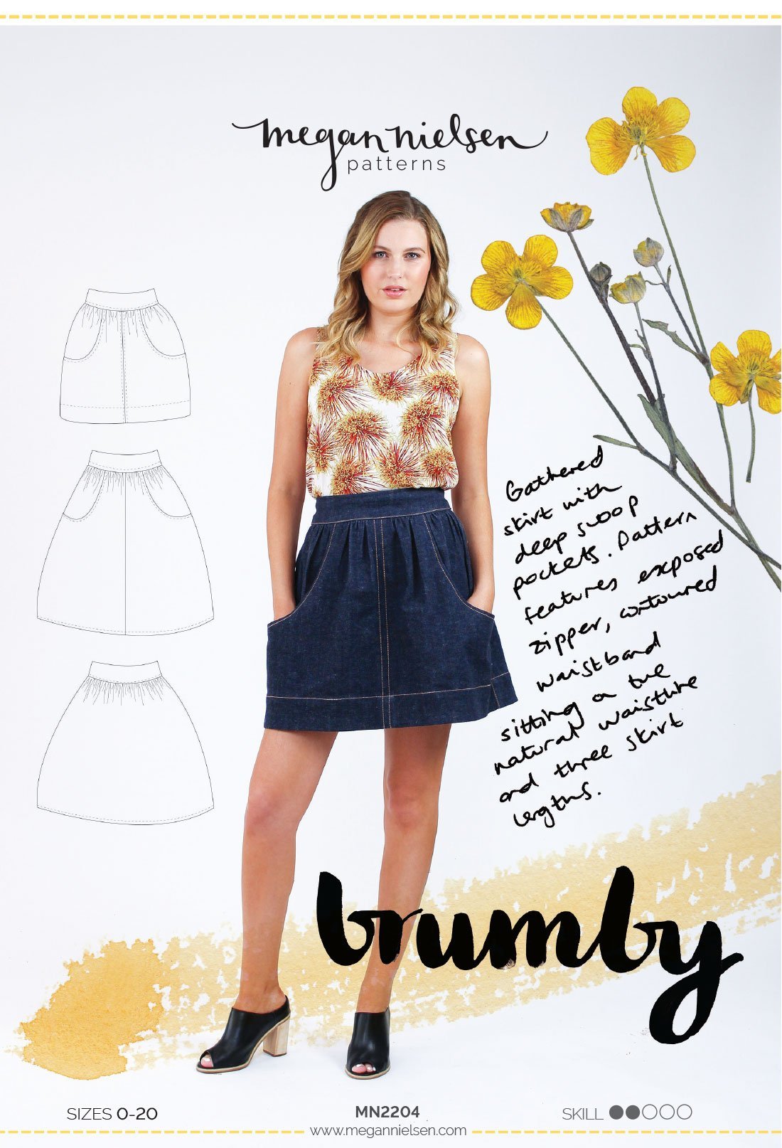 Brumby Skirt - Megan Nielsen Patterns - Sewing Pattern - Simplifi Fabric