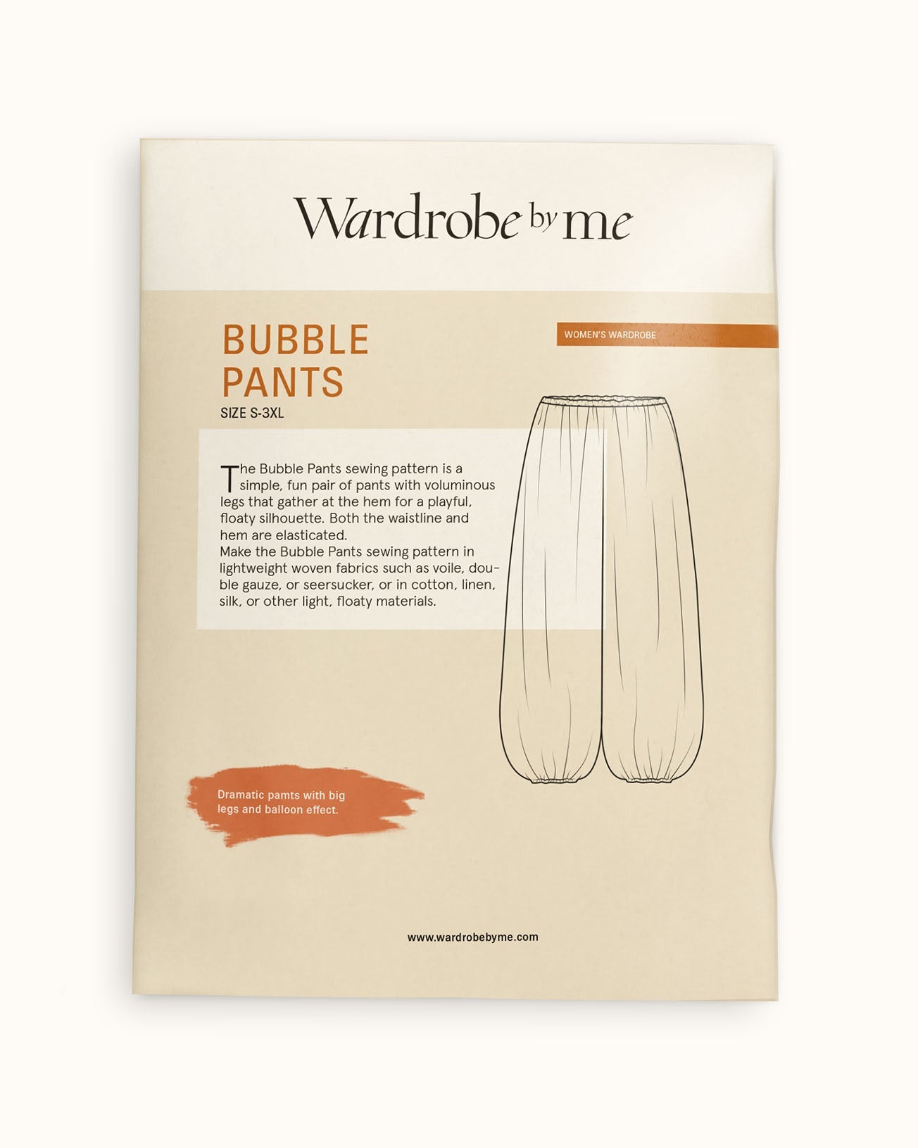 Bubble Pants Womens Paper Pattern - Wardrobe by Me - Simplifi Fabric