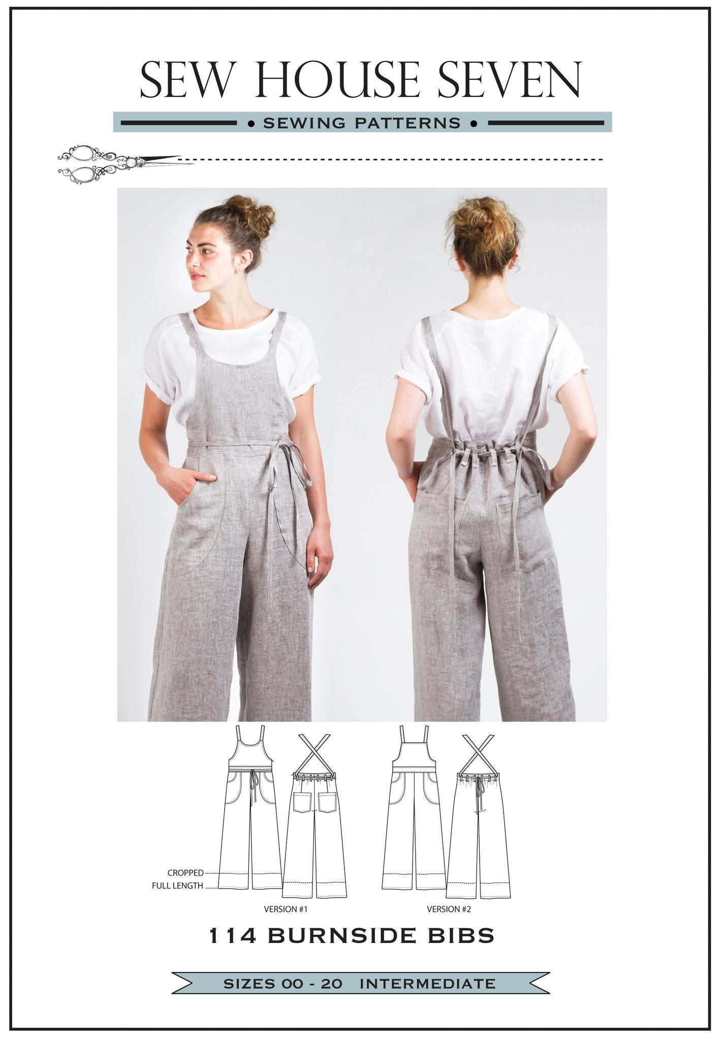 Burnside Bibs Sewing Pattern - Sew House Seven - Simplifi Fabric