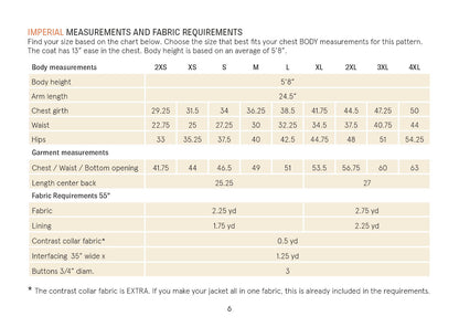 Car Coat Paper Pattern - Wardrobe by Me - Simplifi Fabric