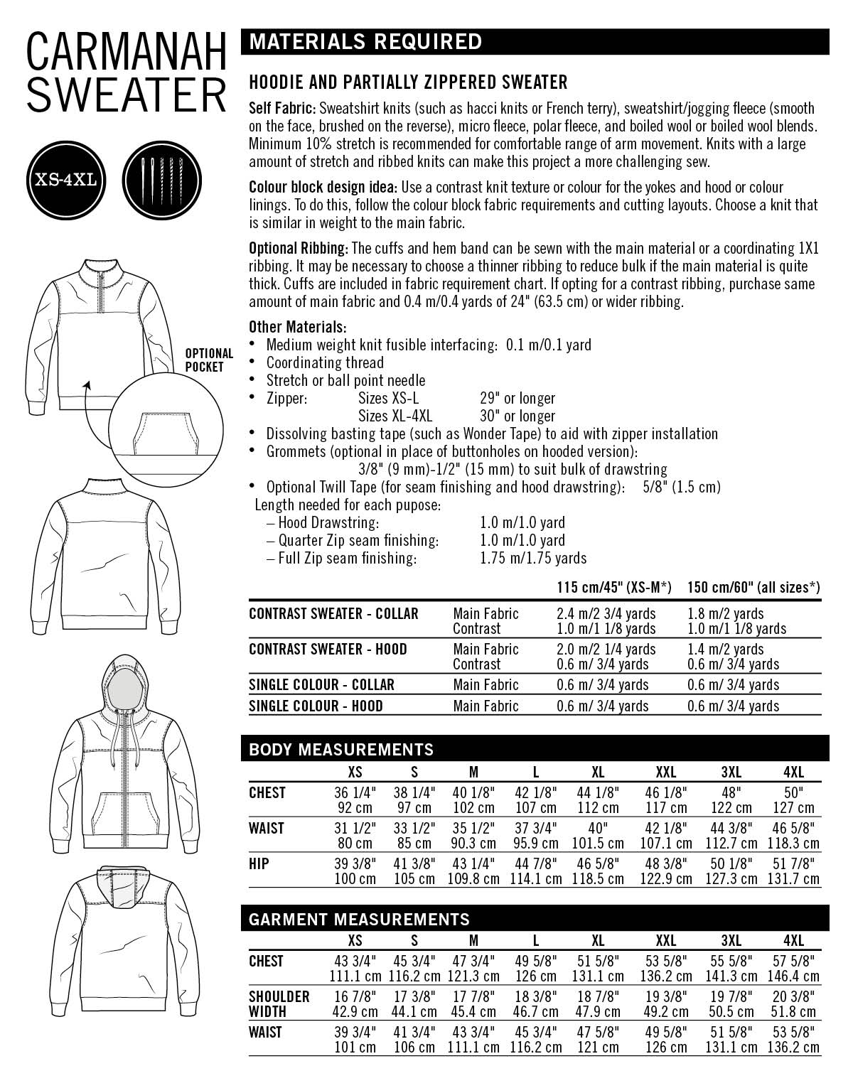 Carmanah Sweater Mens PDF Sewing Pattern - Thread Theory - Simplifi Fabric