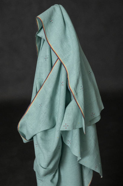 Cassat Blue Tangaliya Handwoven Indian Organic Cotton - Merchant & Mills - Simplifi Fabric