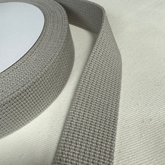30mm Webbing - Cement Gray - Japanese Import (sold per meter)