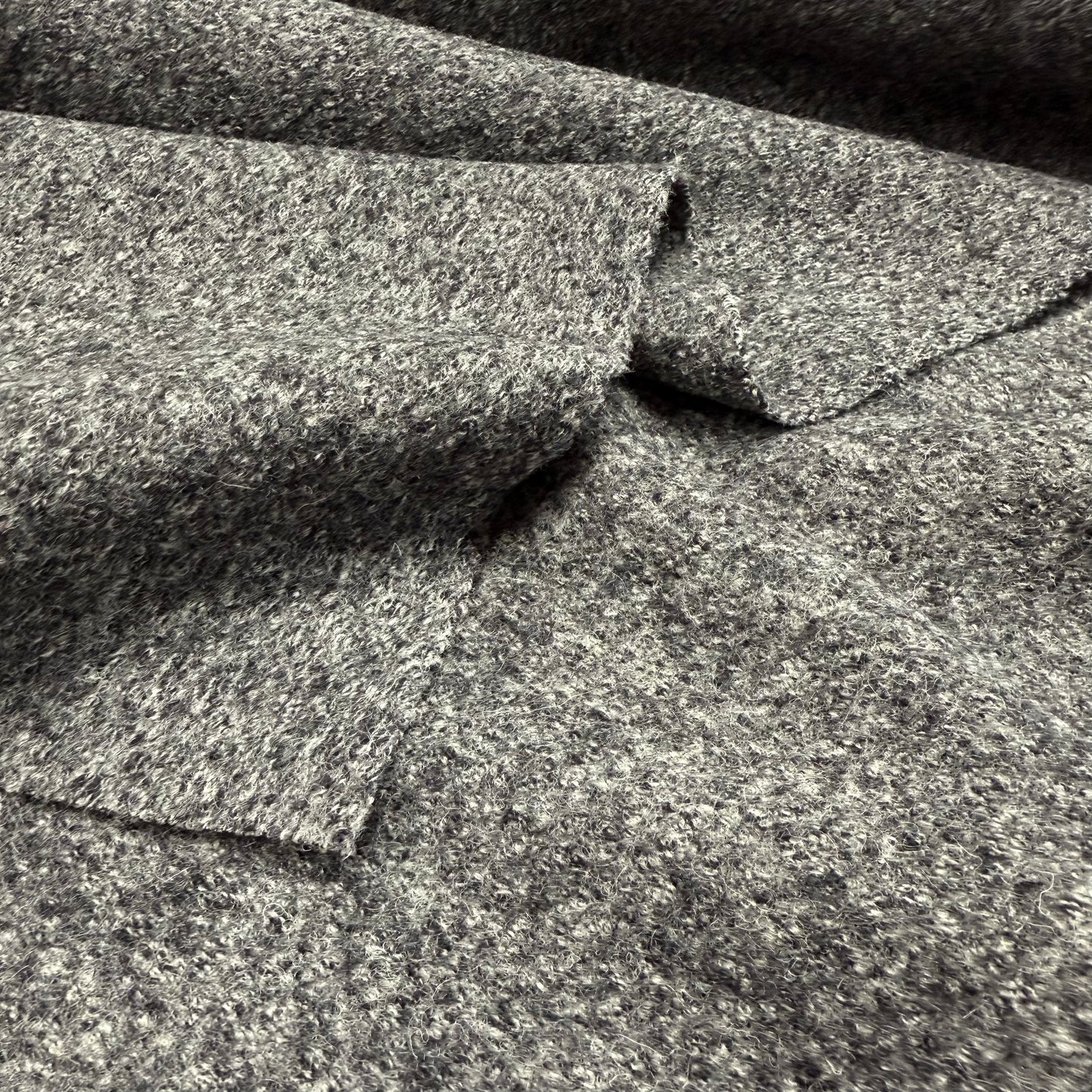 Italian Boiled Wool - Charcoal Heather