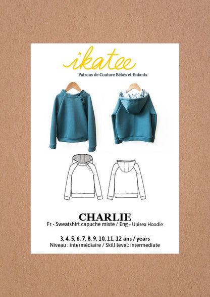 Charlie Hoodie Sewing Pattern - Kids 3/12Y - Ikatee - Simplifi Fabric