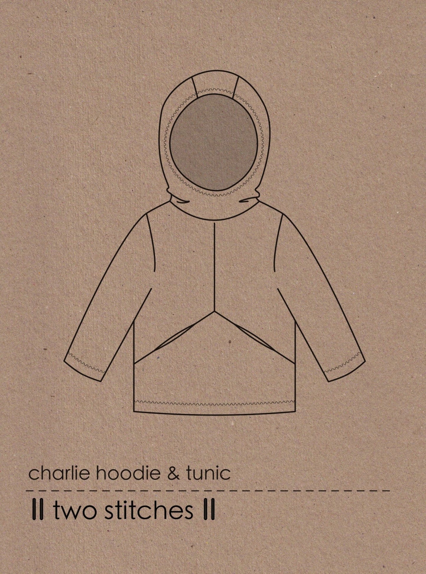 Charlie Hoodie & Tunic - Kids Paper Sewing Pattern - Two Stitches Patterns - Simplifi Fabric