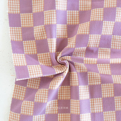 Checkmate - Checkers - Amethyst - Fableism Supply Co. - Simplifi Fabric