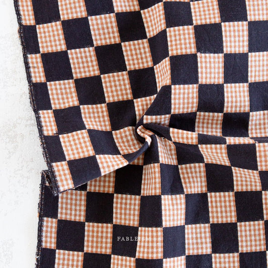 Checkmate - Checkers - Ebony - Fableism Supply Co. - Simplifi Fabric
