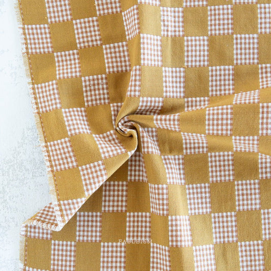 Checkmate - Checkers - Olive - Fableism Supply Co. - Simplifi Fabric