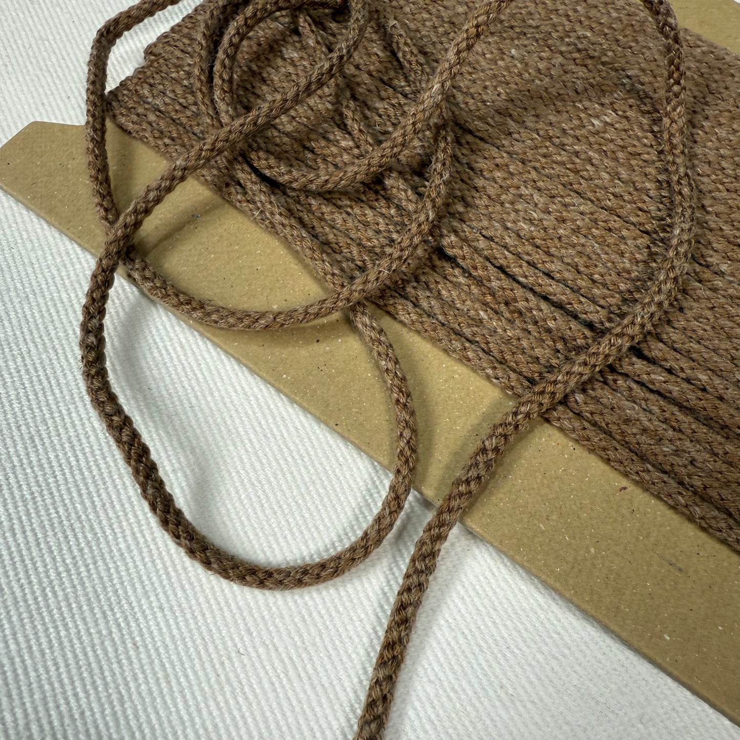 3mm Linen Blend Cord- Japanese Import - Chocolate (sold per meter)