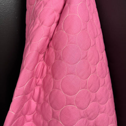 Circle Stitch Quilted - Japanese Import - Pink/Beige